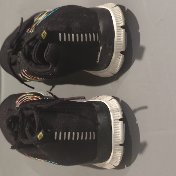 SKECHERS WOMEN'S FLEX APPEAL SOMETHING FUN LOW TOP TRAINERS - BLACK Discontinued - Picture 3 of 7